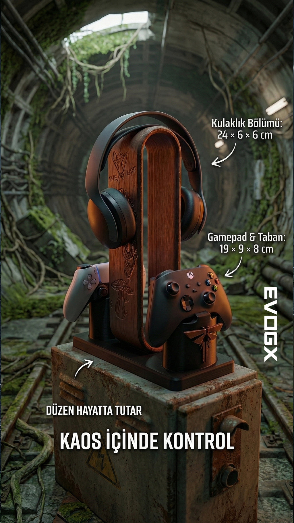 EVOGX PlayStation & Xbox Oyun Kolu ve Kulaklık Standı