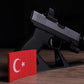 Glock 19 Hareketli Figür Masa İsimliği