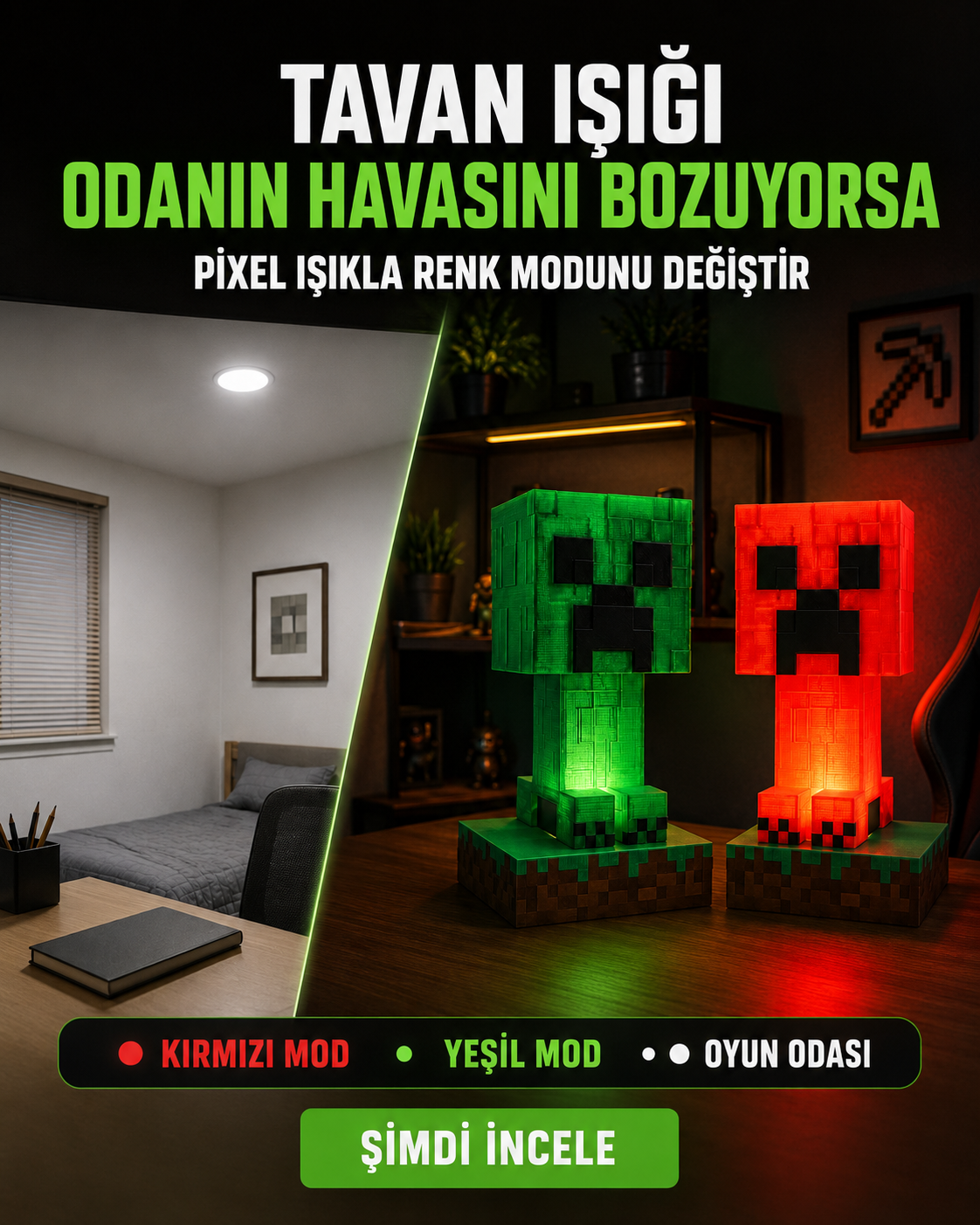Evogx Gamer / Kids Odası Lambası